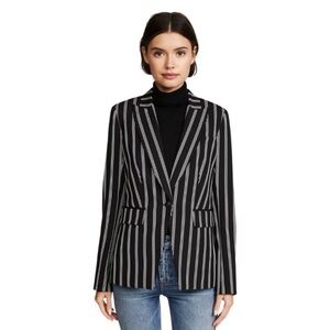 Veronica Beard Striped Black and White Blazer